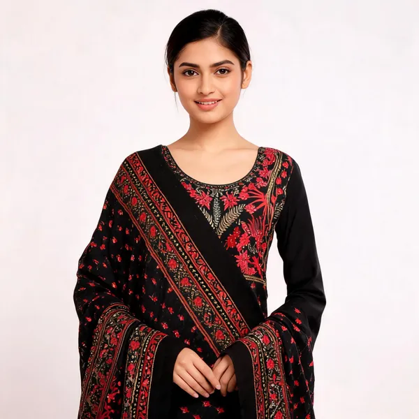 Black_Muslin_Printed_Unstitched_Suit_Set_For_Women