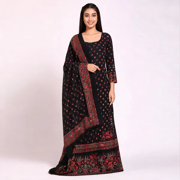 Black_Muslin_Printed_Unstitched_Suit_Set_For_Women