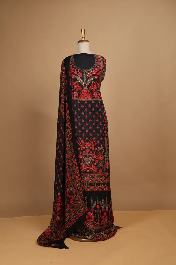 Black_Muslin_Printed_Unstitched_Suit_Set_For_Women