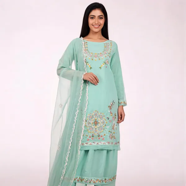 Mint_Green_Cotton_Embroidered_Unstitched_Suit_Set_For_Women
