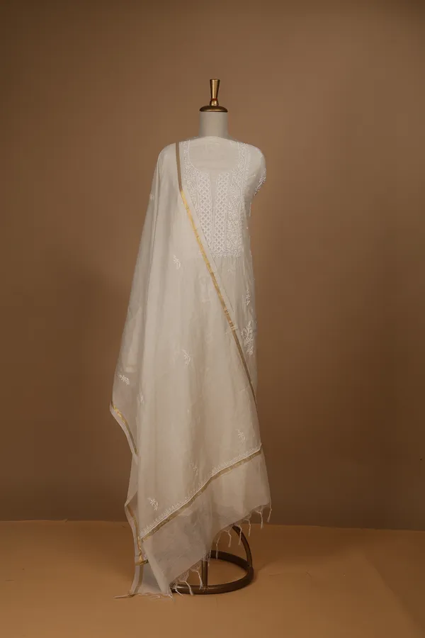 White_Embroidered_Straight_Kurta_With_Dupatta_for_Women