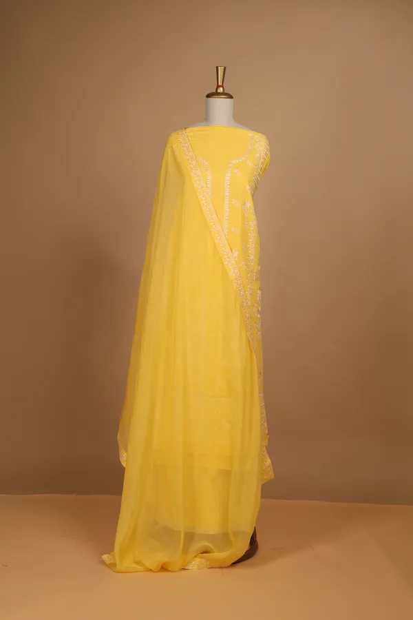 Yellow_Cotton_Embroidered_Straight_Unstitched_Suit_Set_For_Women