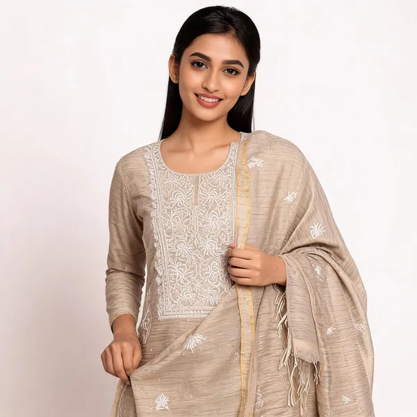 Beige_Mul_Cotton_Embroidered_Straight_Unstitched_Suit_Set_For_Women