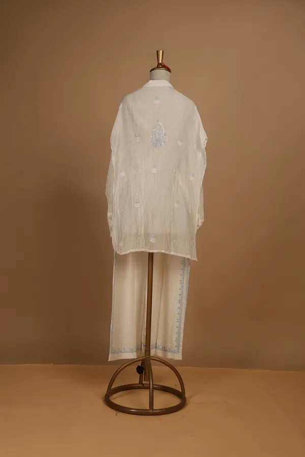White_Mul_Cotton_Embroidered_Semi-Stitched_Co-Ord_Set_For_Women