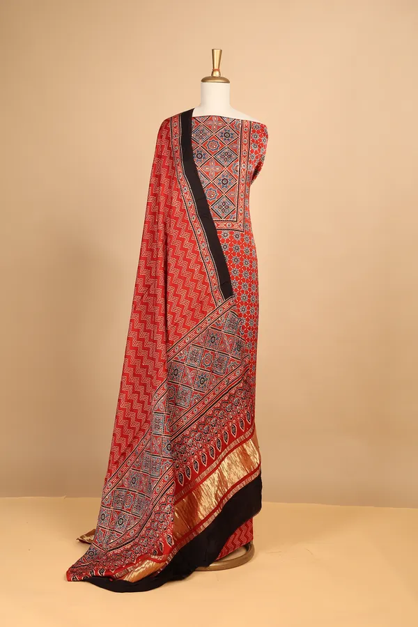 Red_Grey_Silk_Printed_Unstitched_Suit_Set_For_Women
