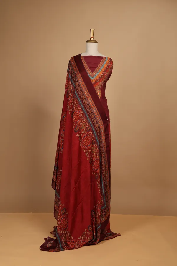 Maroon_Muslin_Printed_Unstitched_Suit_Set_For_Women