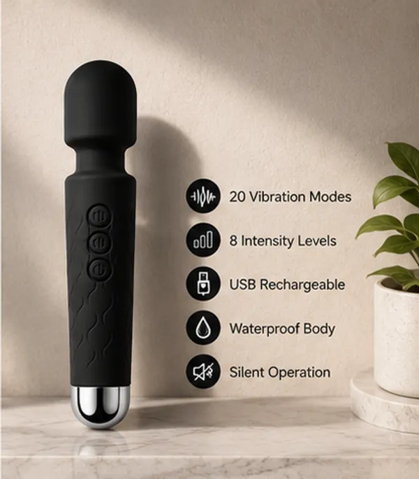 Black_Silicone_Personal_Massager_For_Personal_Wellness_|_Vibrator