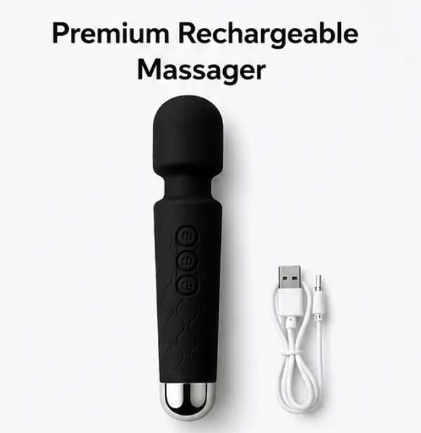 Black_Silicone_Personal_Massager_For_Personal_Wellness_|_Vibrator