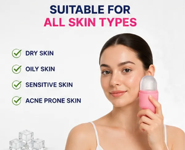 3_Pack_Silicone_Ice_Cube_Trays_+_1_Facial_Ice_Roller_|_Flexible_Reusable_Ice_Maker_&_Cooling_Skincare_Combo