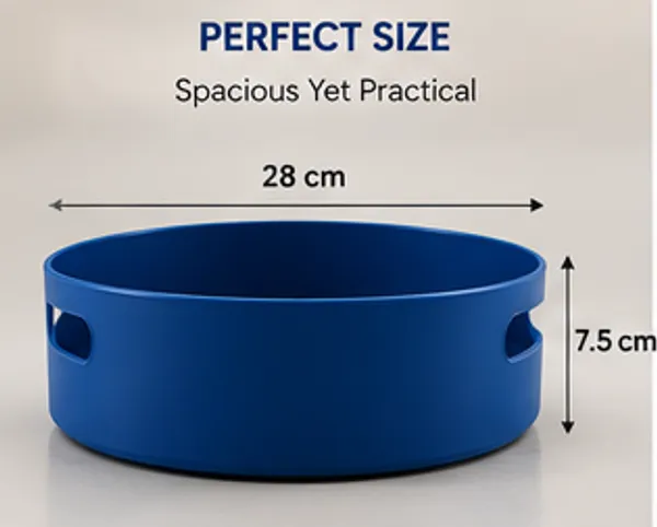 360_Degree_Rotating_Multipurpose_Storage_Tray_|_Deep_Lazy_Susan_Organizer_with_Easy-Grip_Handles_|_Kitchen,_Vanity,_Dining_&_Office_Organizer_(Blue)