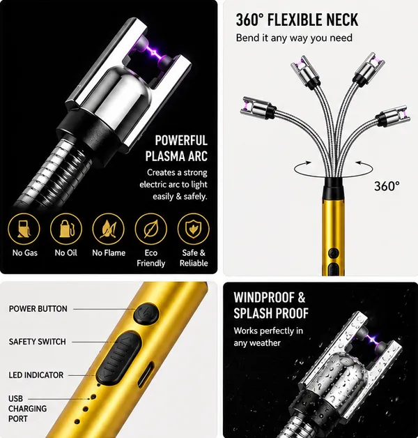 Stainless_Steel_Electric_Gas_Lighter_For_Kitchen_Ignition_(_Multicolor)