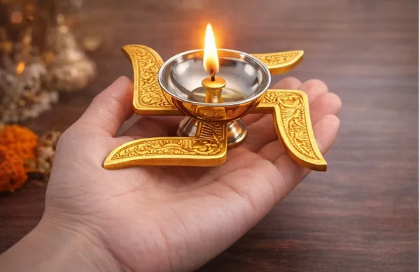 Swastik_Aluminium_Table_Diya_for_Pooja_&_Home_Decor_|_Decorative_Akhand_Oil_Lamp_for_Temple,_Festival_&_Diwali