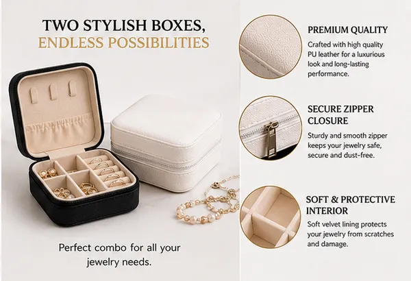 Premium_Jewelry_Organizer_Combo_Pack_of_2_–_Black_&_White_Travel_Jewelry_Boxes_with_Multiple_Compartments,_Ring_Slots_&_Secure_Zipper_Closure