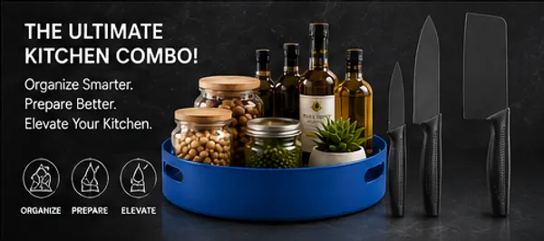 360°_Rotating_Tray_&_3-Piece_Kitchen_Knife_Set_Combo_|_Multipurpose_Organizer_&_Cutting_Knife_Set