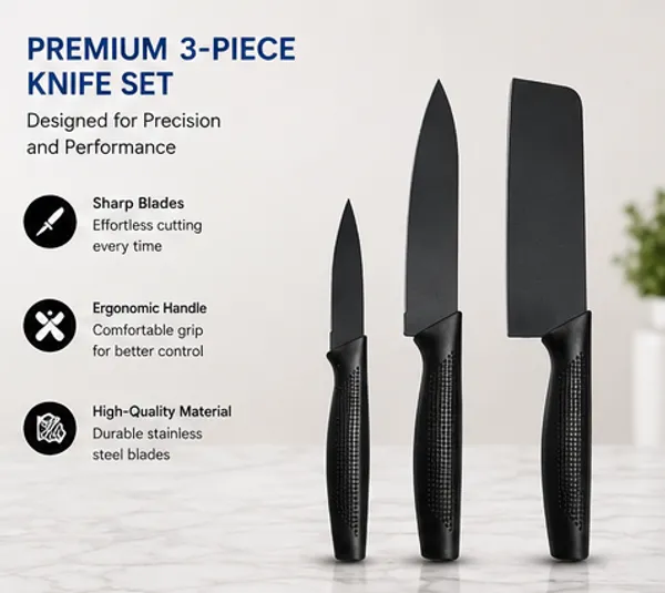 360°_Rotating_Tray_&_3-Piece_Kitchen_Knife_Set_Combo_|_Multipurpose_Organizer_&_Cutting_Knife_Set