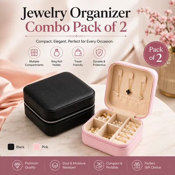 Jewelry_Organizer_Combo_Pack_of_2_Black_&_Pink_|_Portable_Jewelry_Box_for_Women_|_Travel_Jewelry_Case_with_Ring,_Earring_&_Necklace_Storage