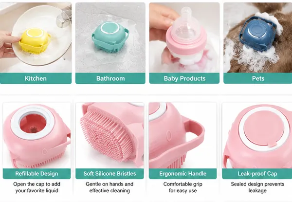 Pack_of_2_Silicone_Bath_Body_Scrubber_|_Soft_Bristle_Shower_Brush_with_Soap_Dispenser_|_Multicolor