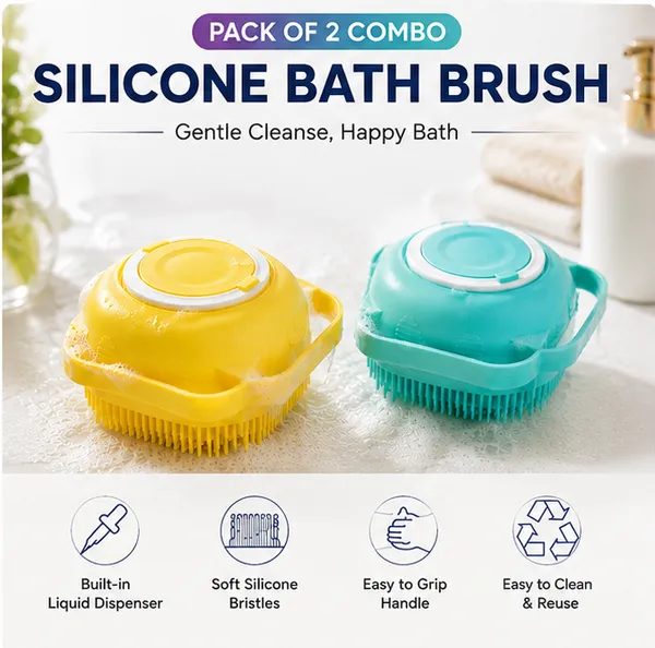 Pack_of_2_Silicone_Bath_Body_Scrubber_|_Soft_Bristle_Shower_Brush_with_Soap_Dispenser_|_Multicolor