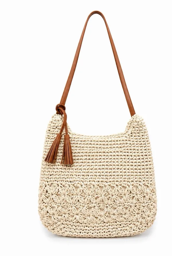 Cream_Crochet_Shoulder_Bag_With_Tassel_Detail