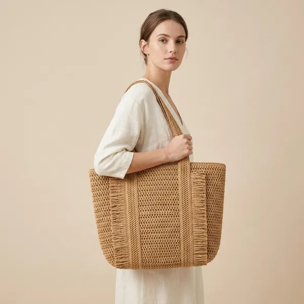 Tan_Woven_Fringe_Tote_Bag