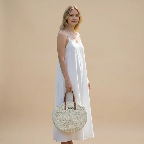 Padam_Cream_Woven_Round_Tote_Bag_With_Brown_Handles