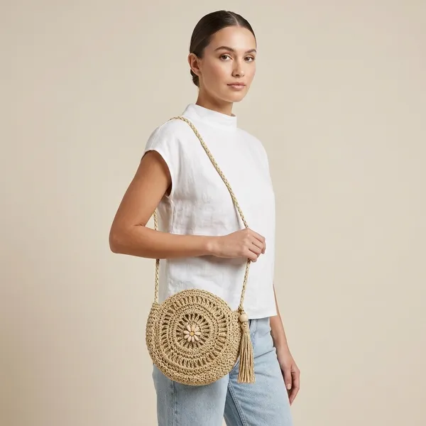 Beige_Woven_Round_Sling_Bag_With_Floral_Detail