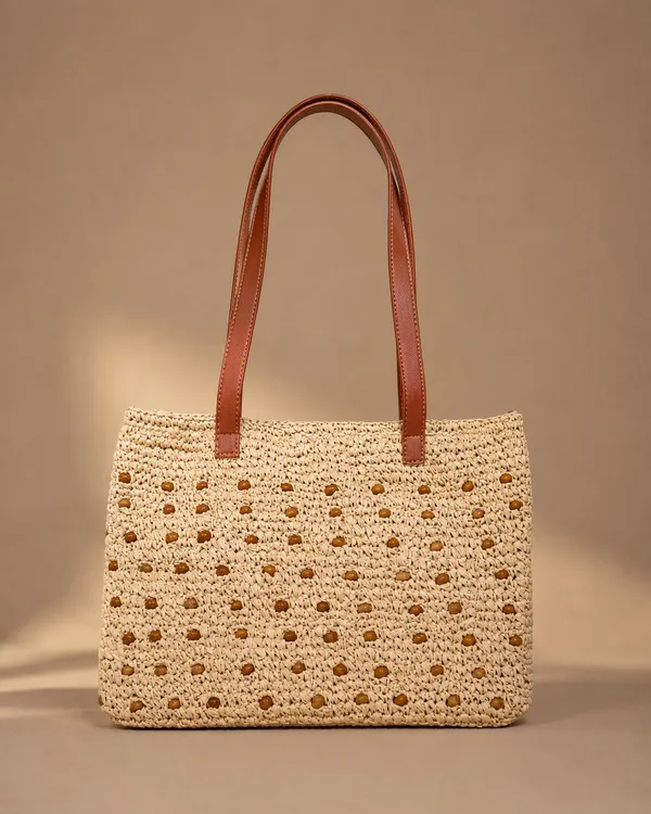 beige_colour_handle_bag_with_beads_