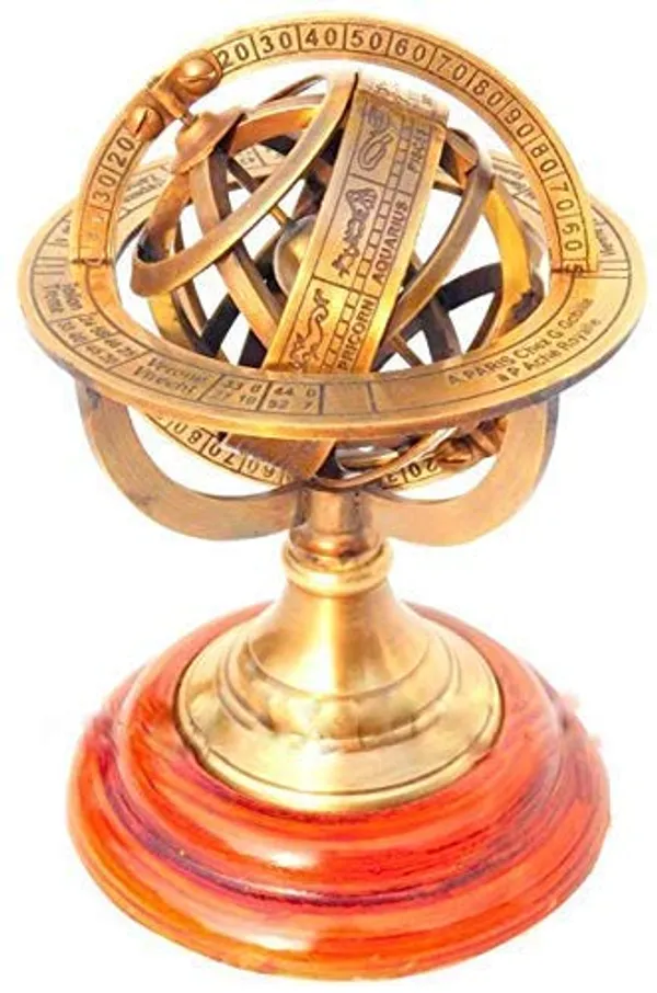 Brass_Armillary_Sphere_On_Wooden_Base