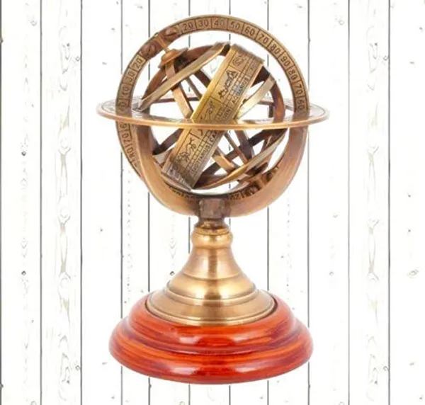 Brass_Armillary_Sphere_On_Wooden_Base