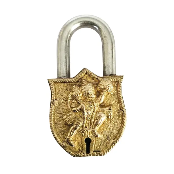 Brass_Padlock_With_Hanuman_Design