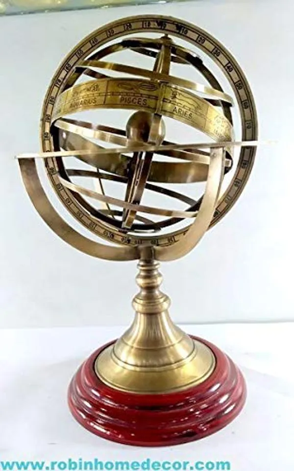 Brass_Armillary_Celestial_Globe_With_Zodiac_Engravings