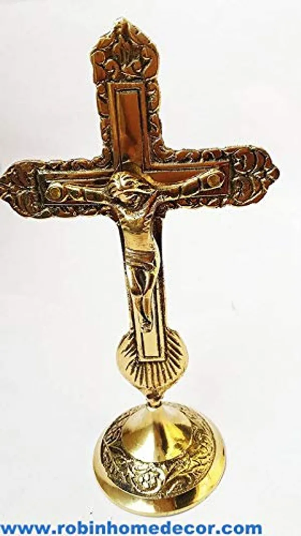 Brass_Jesus_Christ_Cross_Table_Showpiece