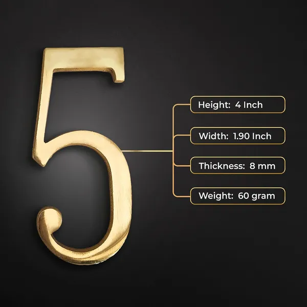 Brass_House_Hotel_Door_Number_5_House_Alphabet_Numbers_Personalised_Headings_And_Home_Decor_Projects_100_Mm_4_Inch