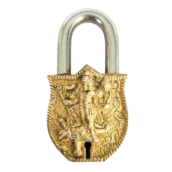 Brass_Buddha_Head_Padlock_With_Steel_Shackle