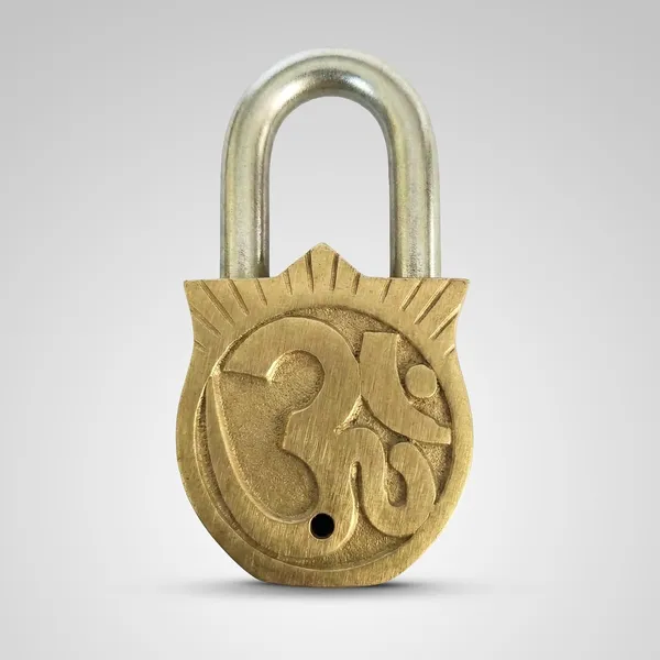 Brass_Buddha_Head_Padlock_With_Steel_Shackle