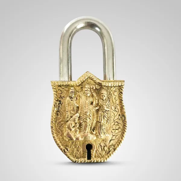 Brass_Engraved_Padlock_With_Keys_End_Of_Text