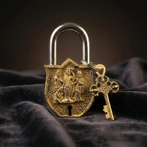 Brass_Engraved_Padlock_With_Keys_End_Of_Text