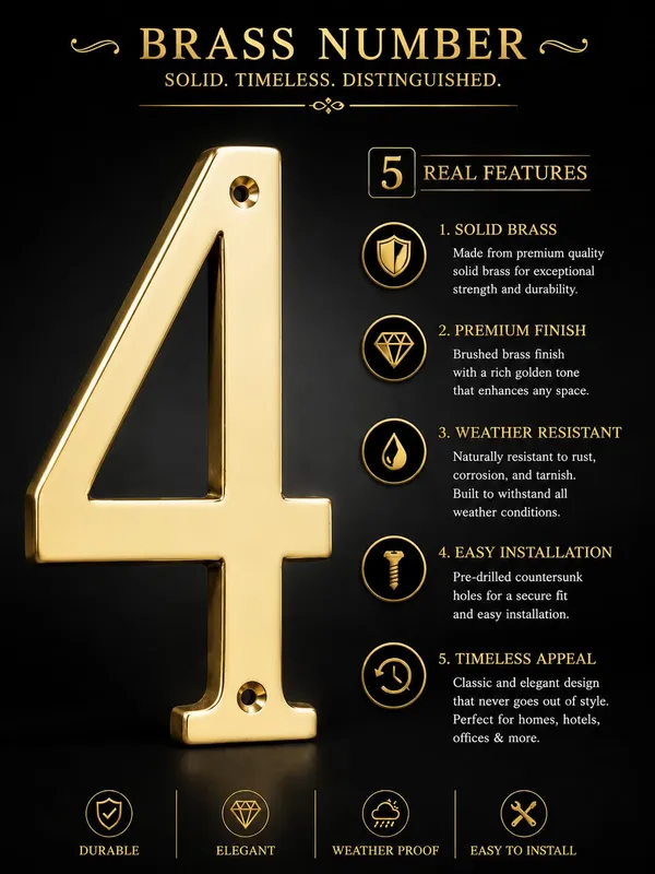 6_Inch_Brass_Number_4_With_Screws_Premium_Golden_Finish_Metal_House_Number_Sign_Wall_Mount_Door_Number_For_Home_Office_Shop_Hotel_Apartment_Address_Plate