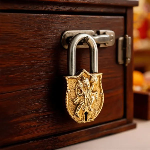 Brass_Padlock_With_Hanuman_Design