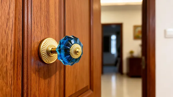 Glass_Door_Knob_With_Plate_Blue
