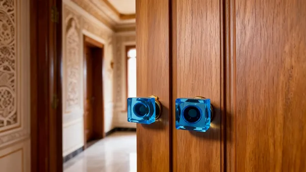 Glass_Square_Door_Knob_Blue