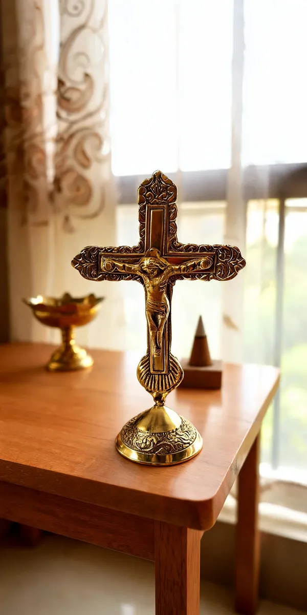 Brass_Jesus_Christ_Cross_Table_Showpiece