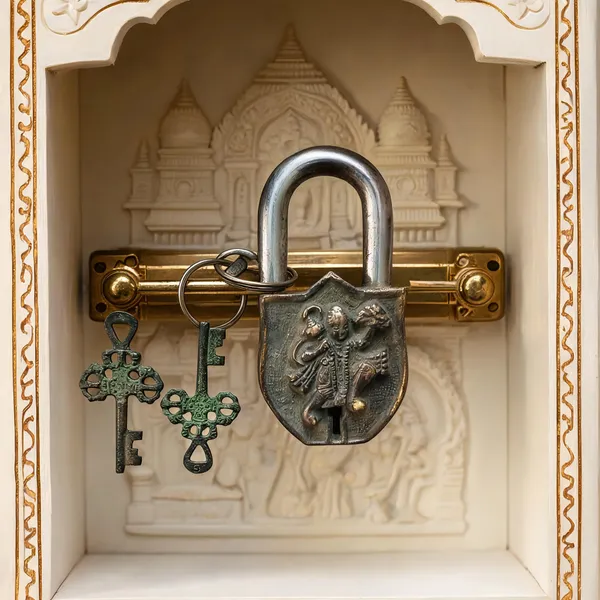 Brass_Hanuman_Padlock_With_Keys