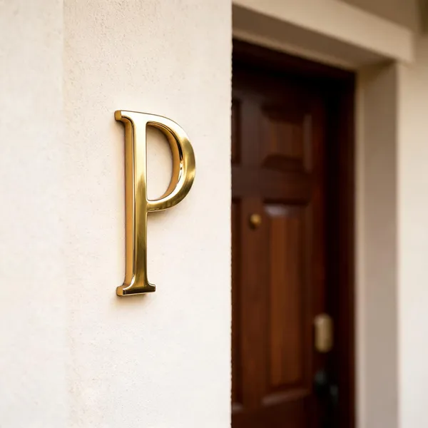 Brass_House_Letter_P_For_Home_Decor
