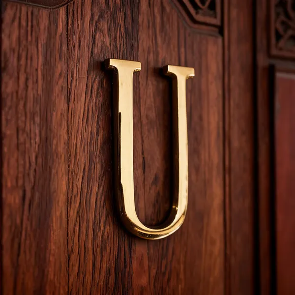 Brass_Hotel_Door_Letter_U_Personalised_Alphabet_Sign_For_Home_Decor_100mm