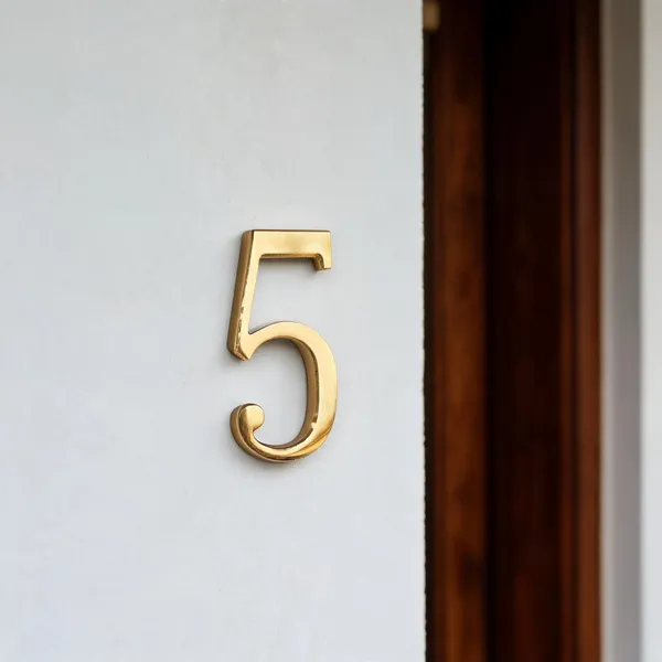 Brass_Hotel_Door_Number_5_Personalised_Alphabet_Sign_For_Home_Decor_100mm