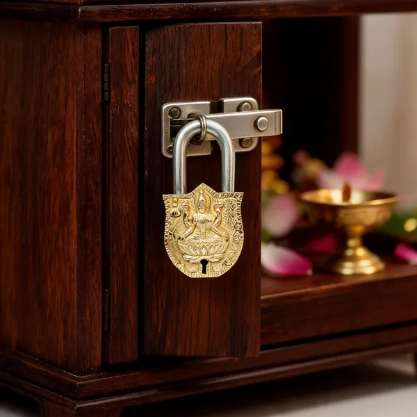 Brass_Lakshmi_Engraved_Padlock_With_Keys