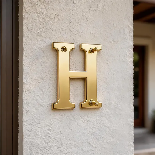 Brass_Letter_H_With_Screws_For_Home_Decor