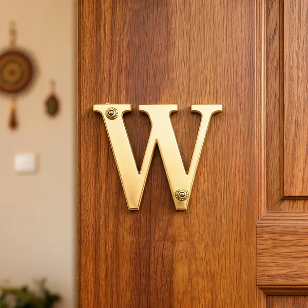 Brass_Letter_W_With_Screws_For_Home_Decor