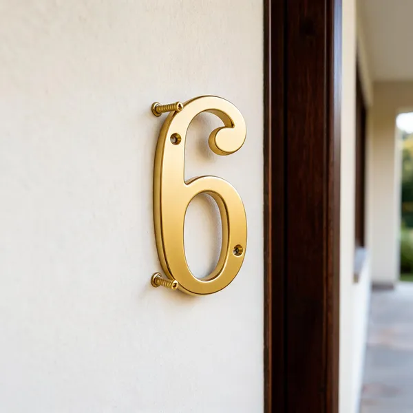 6_Inch_Brass_Number_6_With_Screws_Wall_Mount_Door_Number_Plate_For_Home_Office